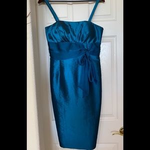 Dress barn collection blue green/peacock dress